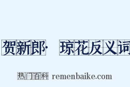 贺新郎·琼花反义词是什么意思的图片